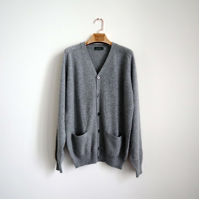Pumpkin Vintage. Ancient Grey Cashmere Cashmere Cardigan - Women's Sweaters - Wool Gray
