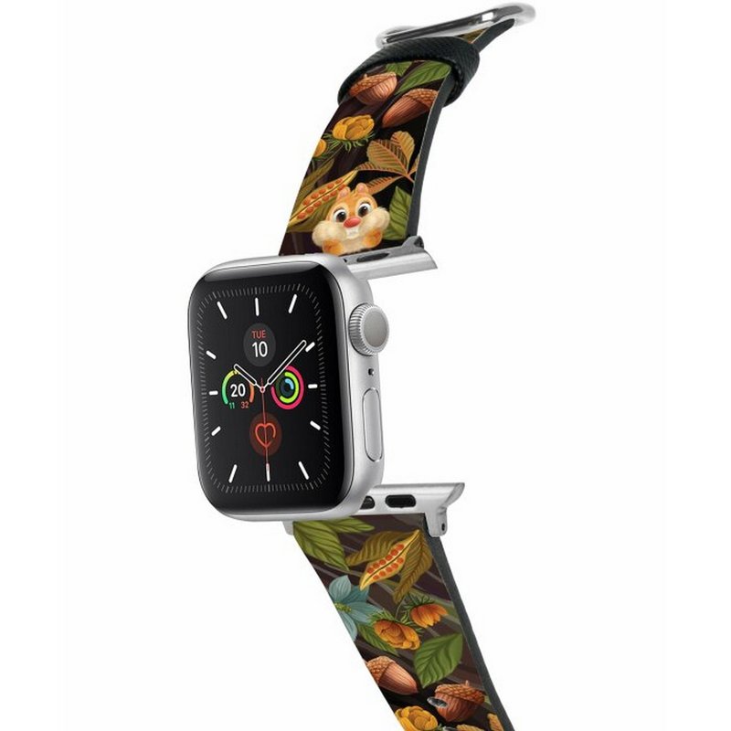 迪士尼鋼牙與大鼻十字壓紋牛皮革Apple Watch真皮錶帶Series 1-8 - 錶帶 - 真皮 