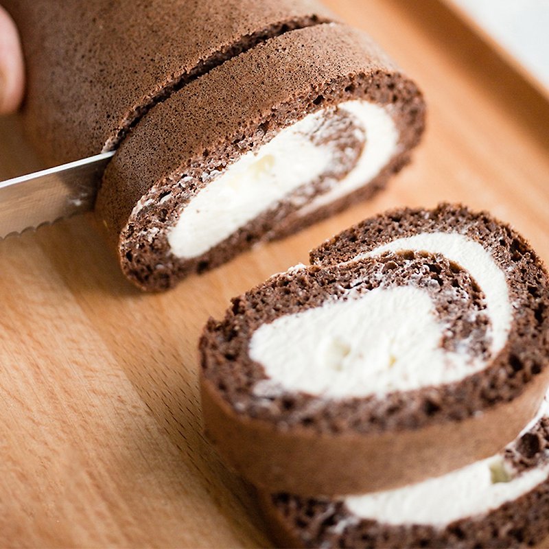 Low sugar. Chocolate cream cheese rolls - เค้กและของหวาน - อาหารสด สีนำ้ตาล