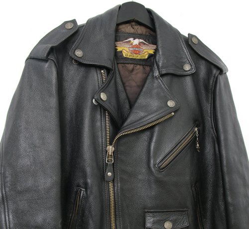 Harley davidson leather jacket with eagle on clearance back