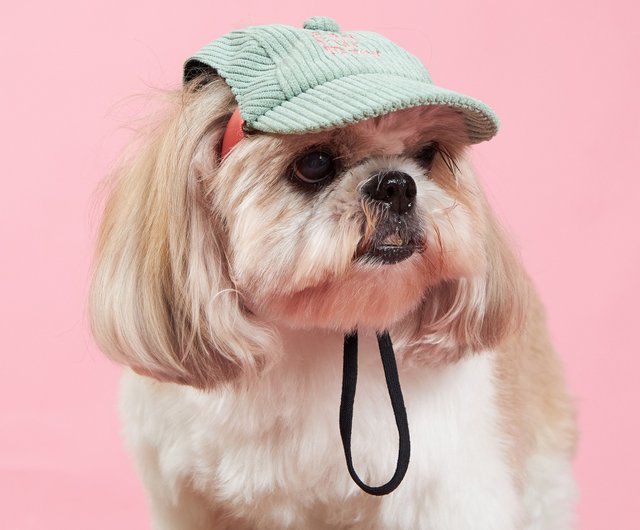 90s dog embroidery cap シーズー 犬 キャップ - 帽子