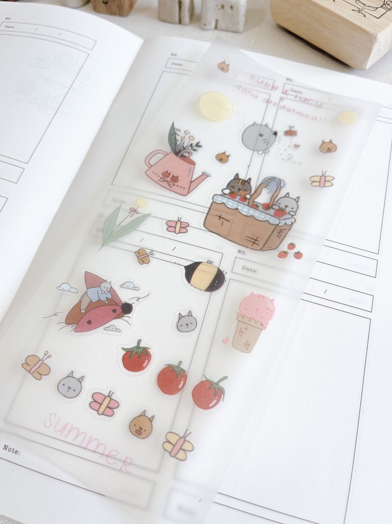 Four Seasons | Summer P.E.T Sticker Sheet - สติกเกอร์ - พลาสติก 