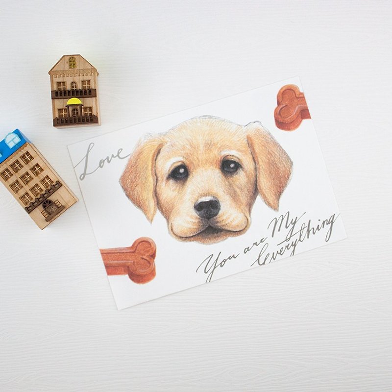 Postcard - Baby pudding - การ์ด/โปสการ์ด - กระดาษ สีนำ้ตาล