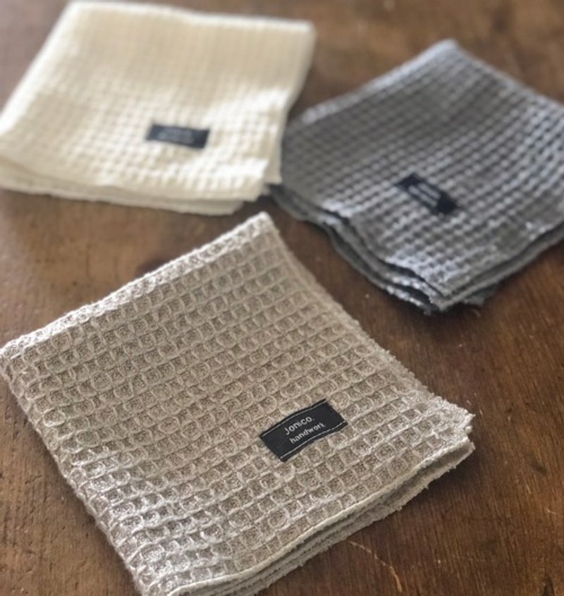 [Father's Day] Waffle Linen hand towel - อื่นๆ - ผ้าฝ้าย/ผ้าลินิน 