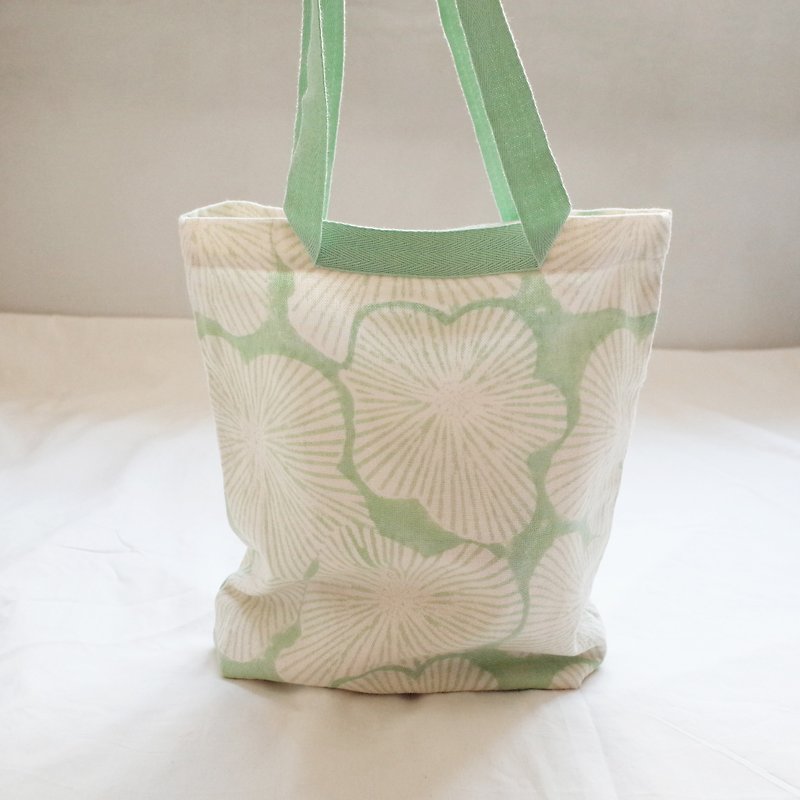 Hand Printing Cotton Bag Japanese Fabric - กระเป๋าแมสเซนเจอร์ - ผ้าฝ้าย/ผ้าลินิน สึชมพู