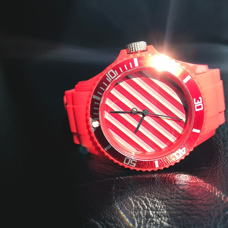 【PICONO】戲色頑童運動手錶-紅 / BA-CF-03 - 女錶 - 塑膠 紅色
