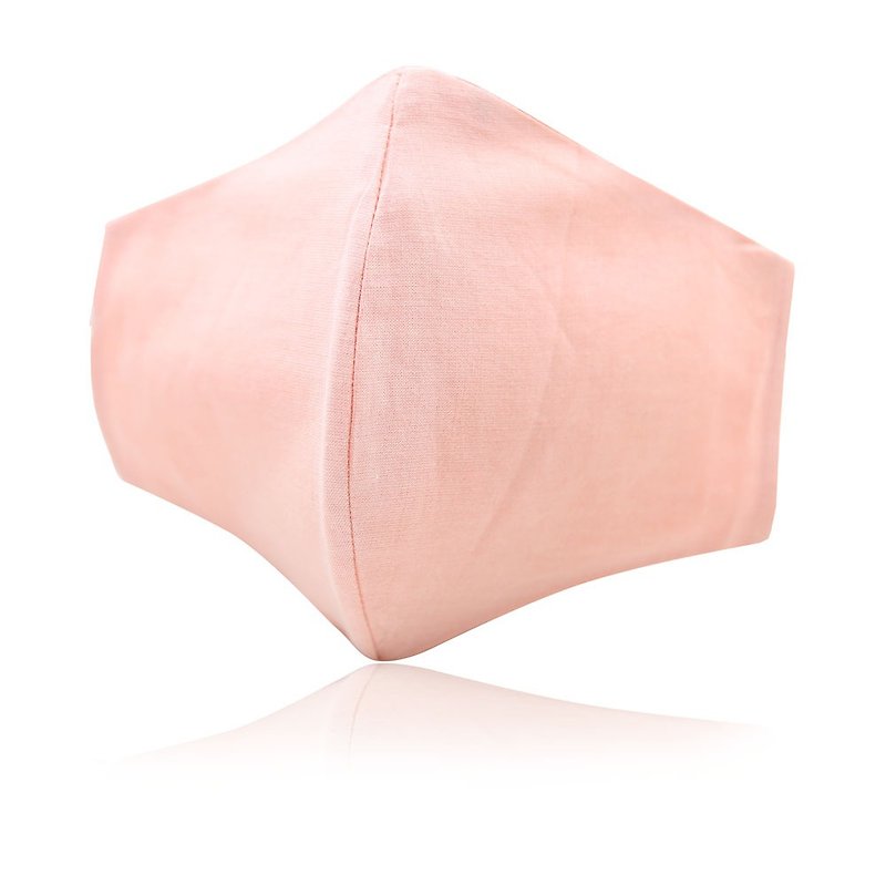 3D plain surface reusable adult breathable cotton imported cloth mask cover (rose pink) - หน้ากาก - ผ้าฝ้าย/ผ้าลินิน สึชมพู