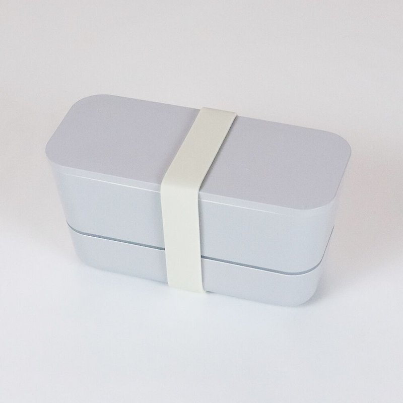 Japan TAKENAKA Japan-made SUKITTO Series Microwave Separable Double-layer Preservation Box 600ml-Grey Blue - กล่องข้าว - วัสดุอื่นๆ สึชมพู