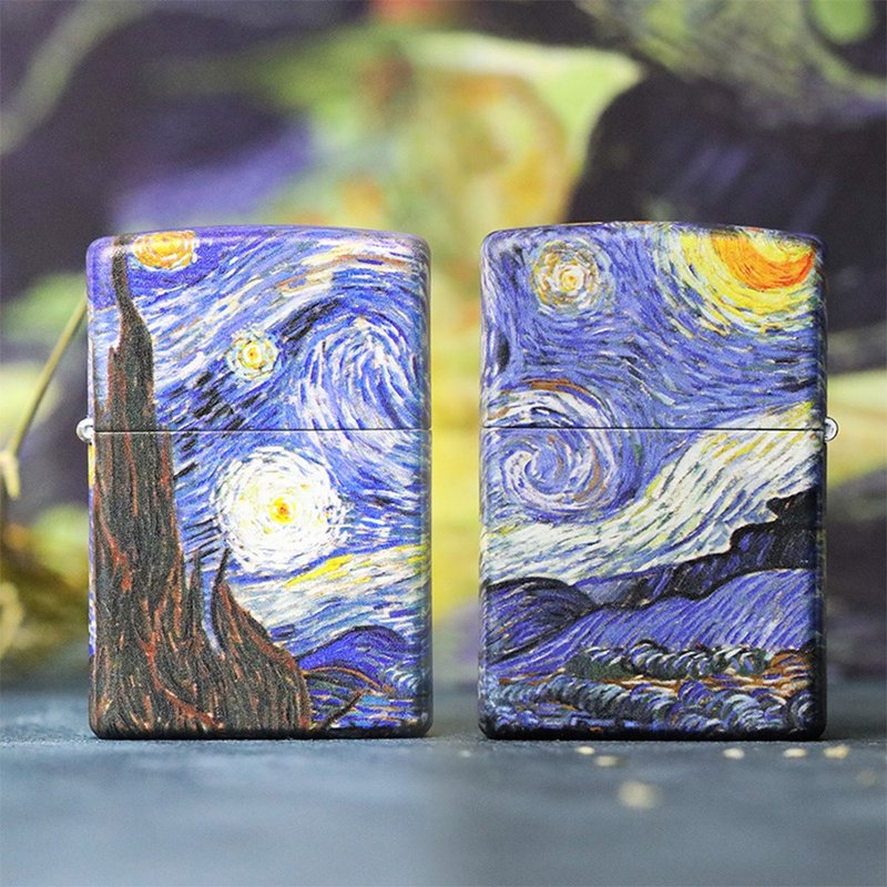 [ZIPPO Official Flagship Store] Van Gogh-Starry Night Painting Windproof Lighter Z-007 - Other - Copper & Brass 