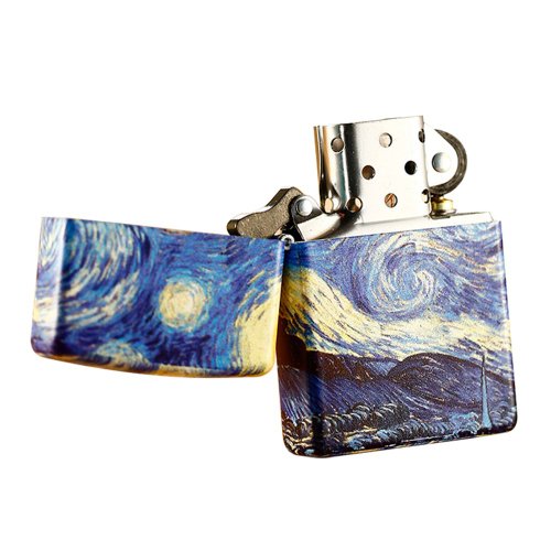 ZIPPO公式旗艦店】ゴッホ 星月夜画 防風ライター Z-007