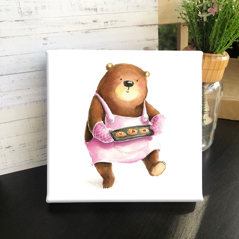 Bear animal frameless painting without hooks - Wall Décor - Waterproof Material 
