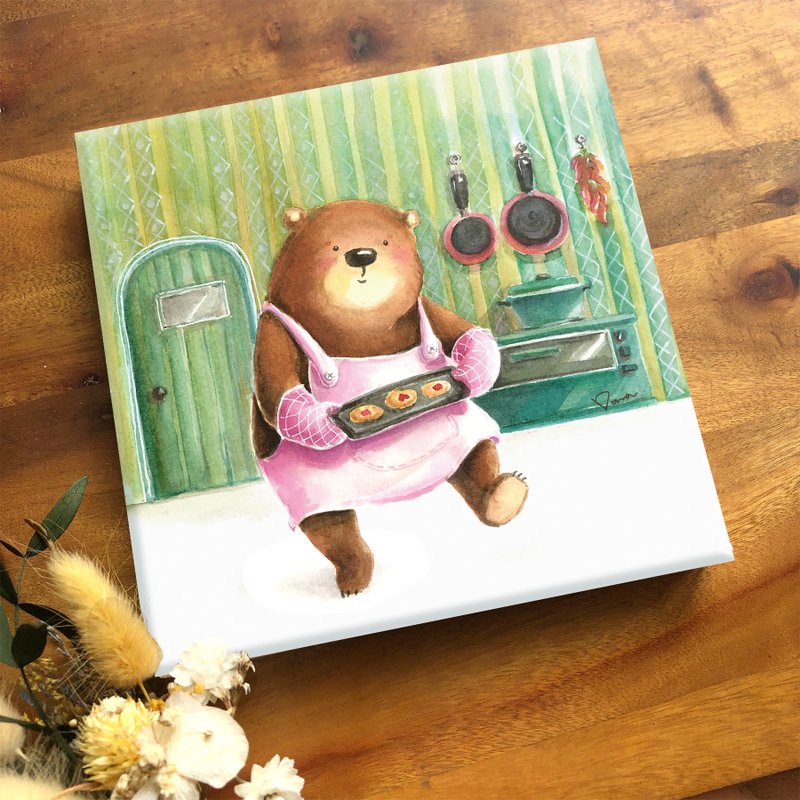 Bear animal frameless painting without hooks - Wall Décor - Waterproof Material 