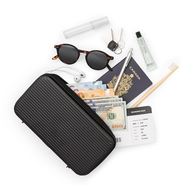 【LOJEL】Travel Organizer 硬殼盥洗包 黑色 - 頸枕/旅行枕 - 塑膠 黑色