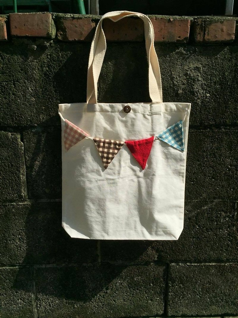 ☼ lovely pennant hand / shoulder bags ☼ - Handbags & Totes - Cotton & Hemp Multicolor