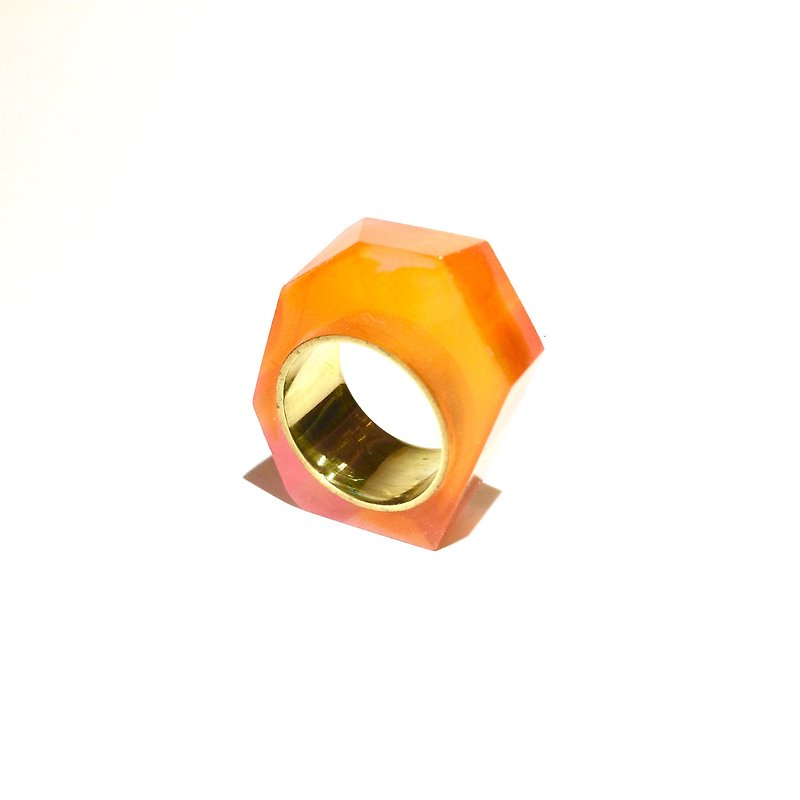 PRISMリング　ゴールド・オレンジ - 戒指 - 其他金屬 橘色