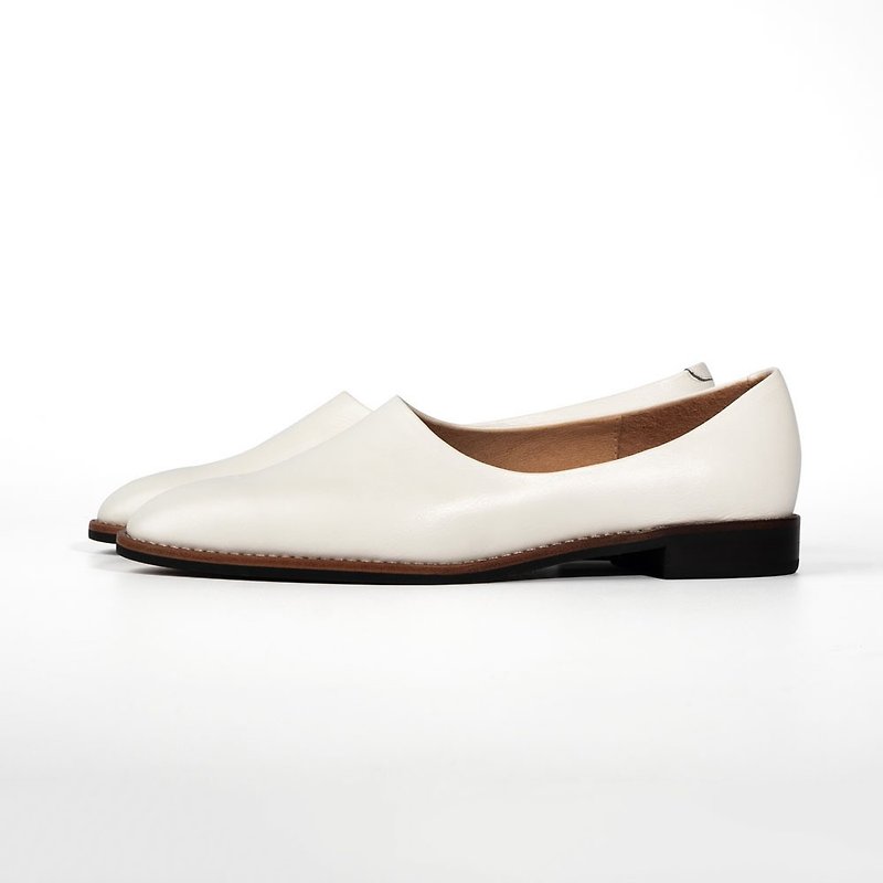 NOUR 2.5 Hertz loafer  - Cement White - Women's Oxford Shoes - Genuine Leather Green