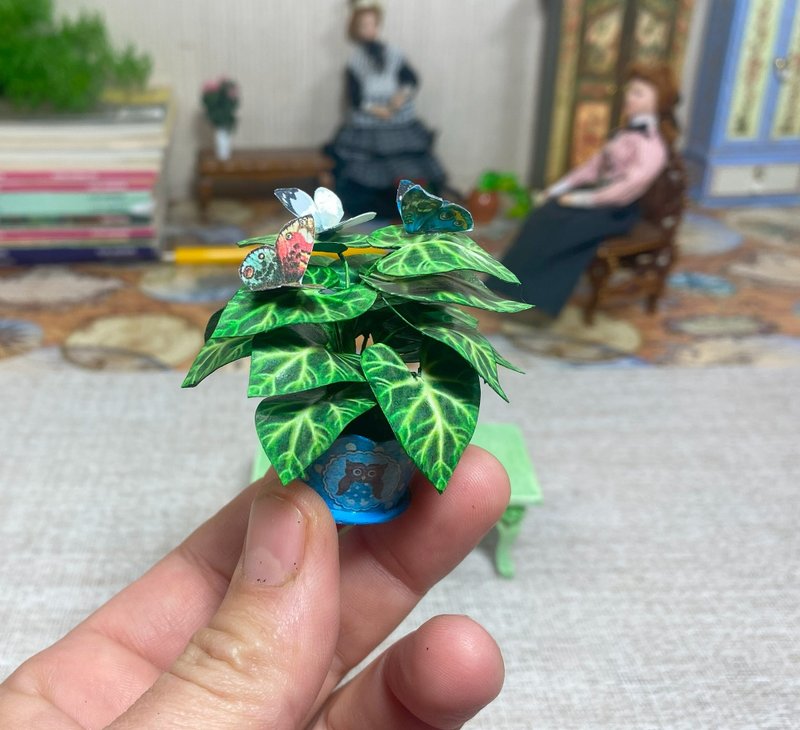 Flowers in a pot. 1:12. TUTORIAL. Dollhouse miniature.Flowers for a doll. - 其他數位設計 - 其他材質 