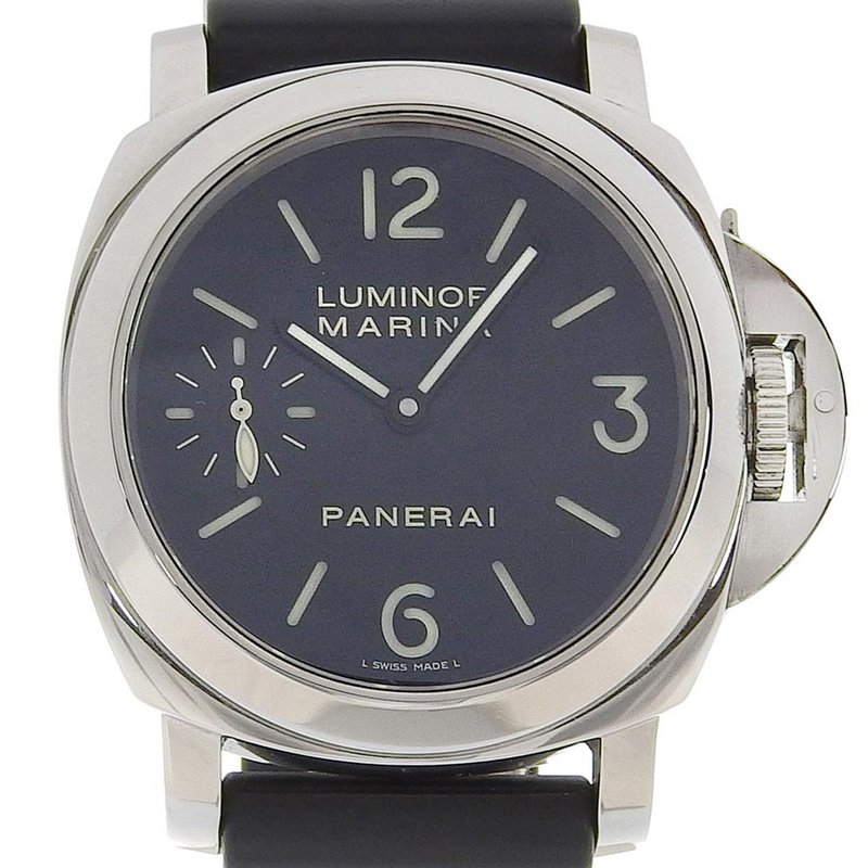【日本直送】パネライ PANERAI ルミノールマリーナ 腕時計 裏スケ OP6567 I09**/2500 手巻き スモールセコンド 黒文字盤 メンズ【中古】 - 女錶 - 不鏽鋼 黑色