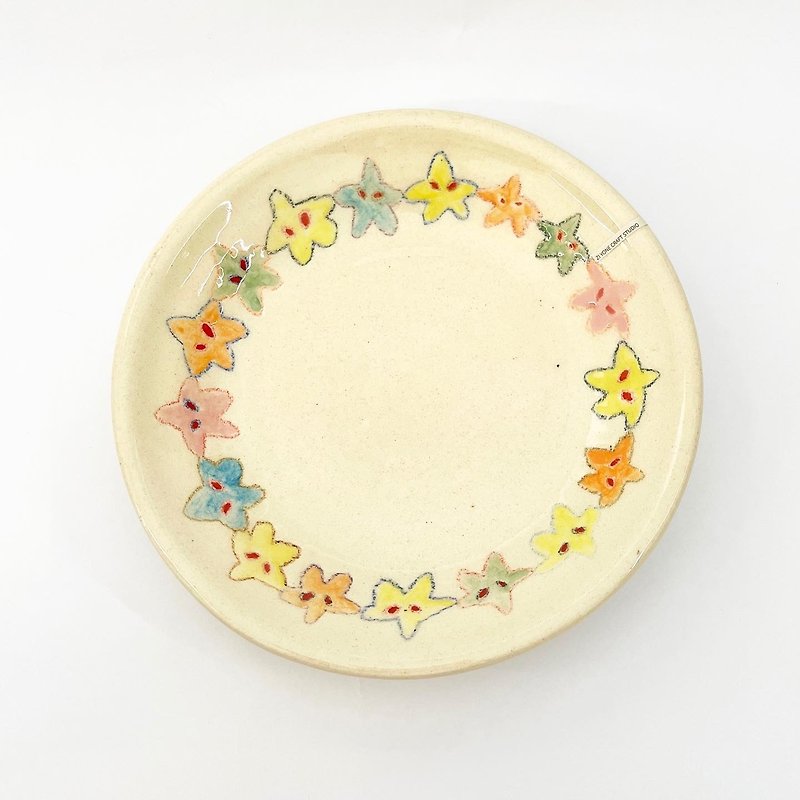 Star gnome plate - จานและถาด - ดินเผา หลากหลายสี