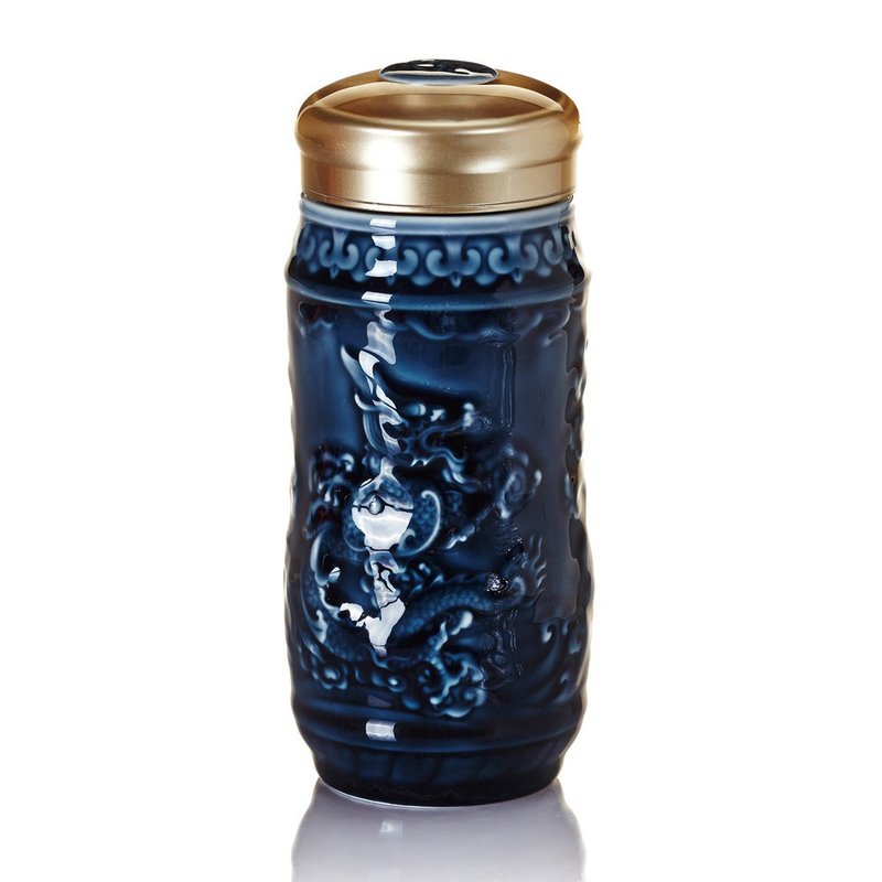 Qiankun is holding the portable cup / large / single layer / mine blue 510ml - Pitchers - Porcelain Blue