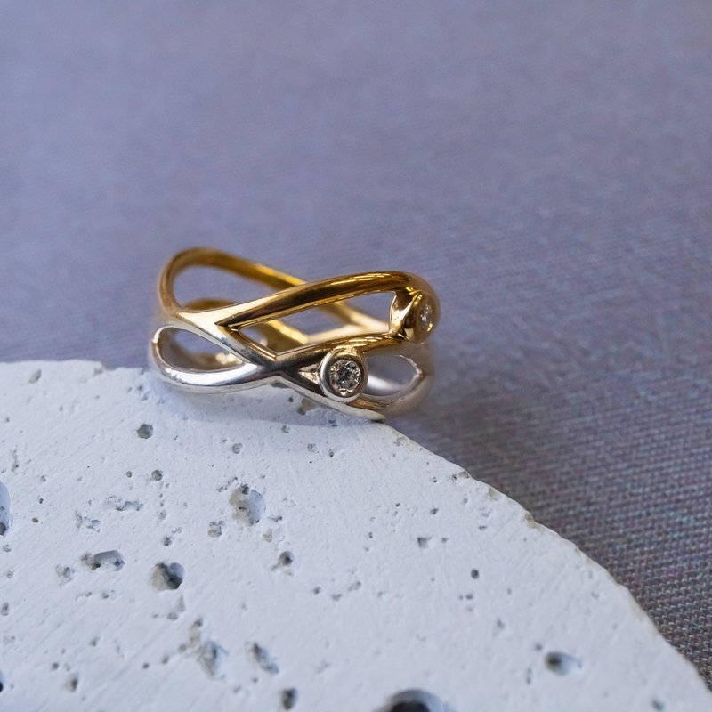 【ジルコニア】シルバー925リング　プレーティング可　【受注生産】S-060 - 戒指 - 其他金屬 銀色