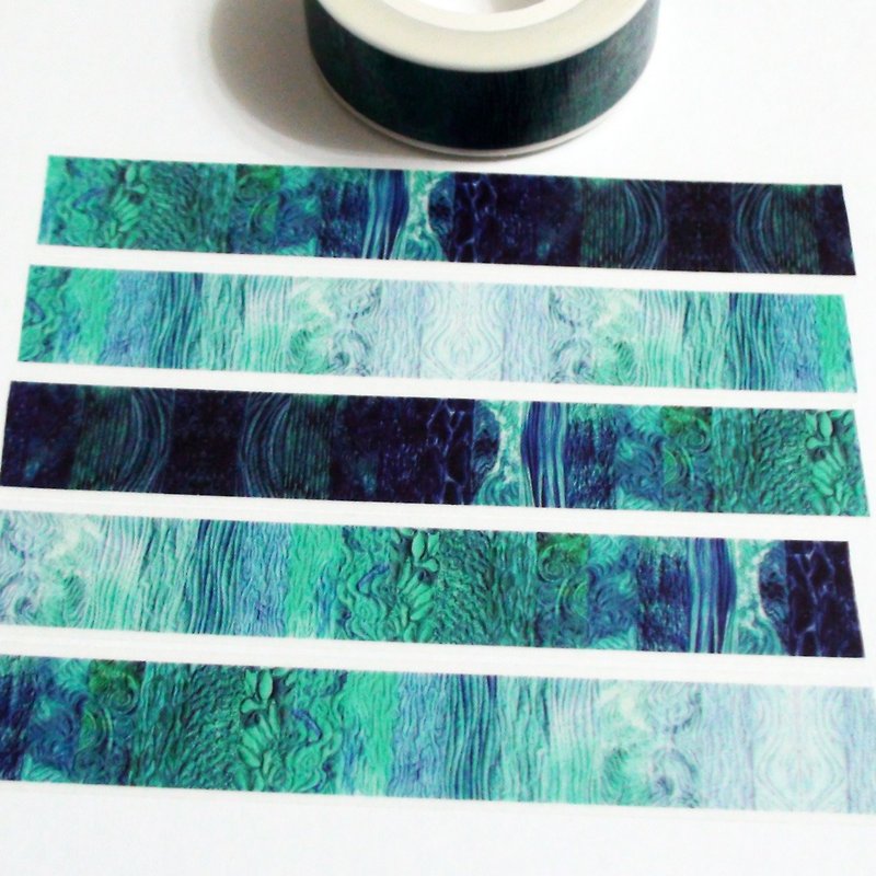Masking Tape Blue Ocean - มาสกิ้งเทป - กระดาษ 