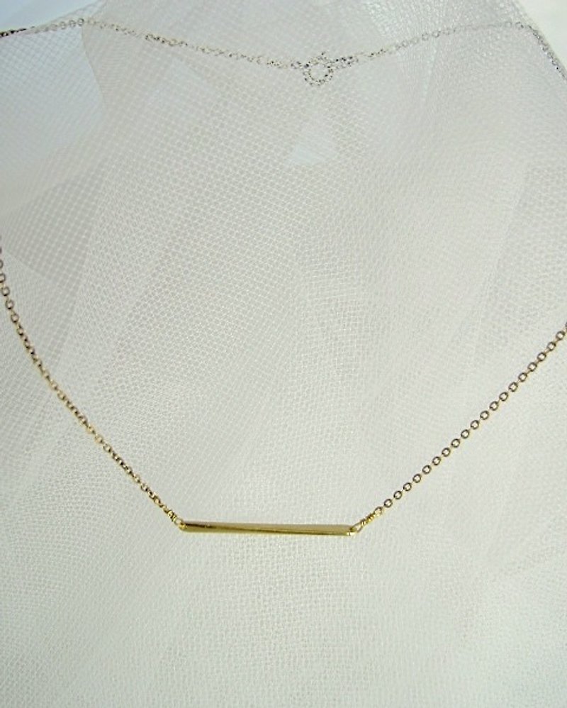 Simple necklace / 3.5cm - สร้อยคอ - โลหะ สีทอง