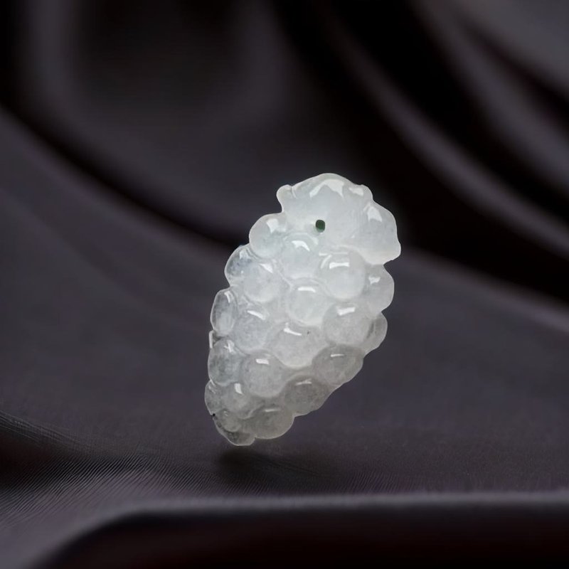 冰紫翡翠葡萄 | 天然緬甸玉翡翠A貨 | 送禮 - 金工/飾品 - 玉石 紫色