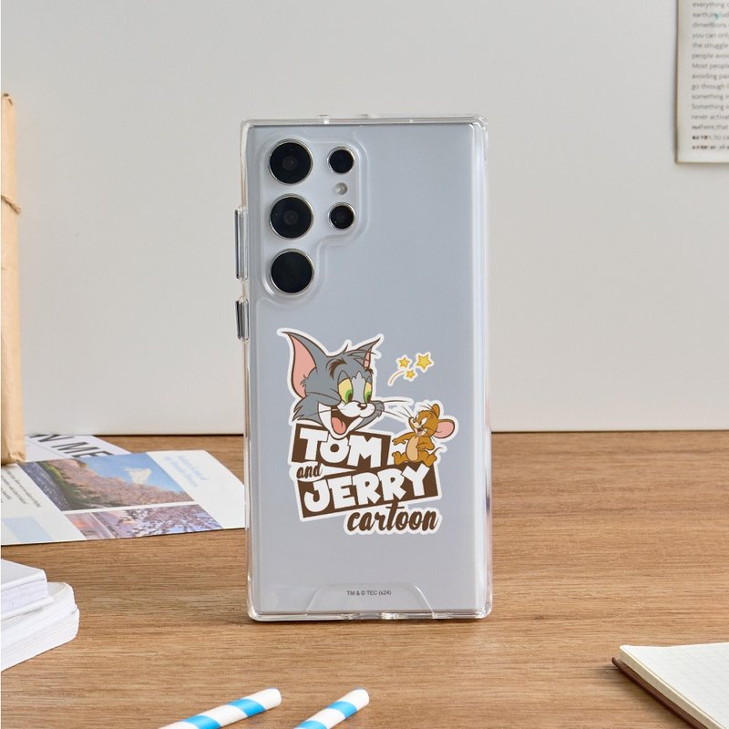 Tom and Jerry's eyes intertwined, anti-fall transparent SAMSUNG mobile phone case - Phone Cases - Plastic Multicolor