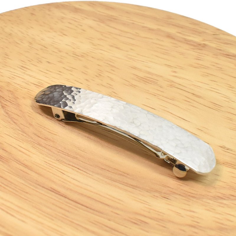 槌目模様 シルバー バレッタ Sサイズ - 髮夾/髮圈 - 銀 銀色