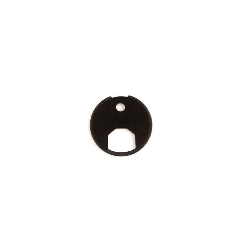 BRASS CIRCLE KEYRING 13324 BLK - 鑰匙圈/鑰匙包 - 其他金屬 黑色