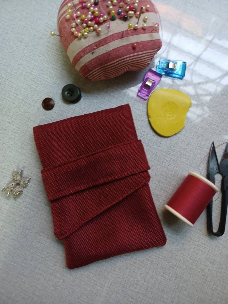 Cotton & Hemp Toiletry Bags & Pouches Red - tarot card deck bag red color