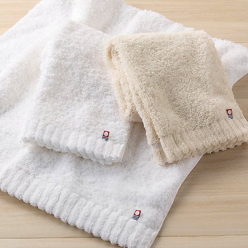 Japan Maru│Top Imabari Extremely Lightweight Hollow Cotton Wool Towel (Pure White) - ผ้าขนหนู - ผ้าฝ้าย/ผ้าลินิน 