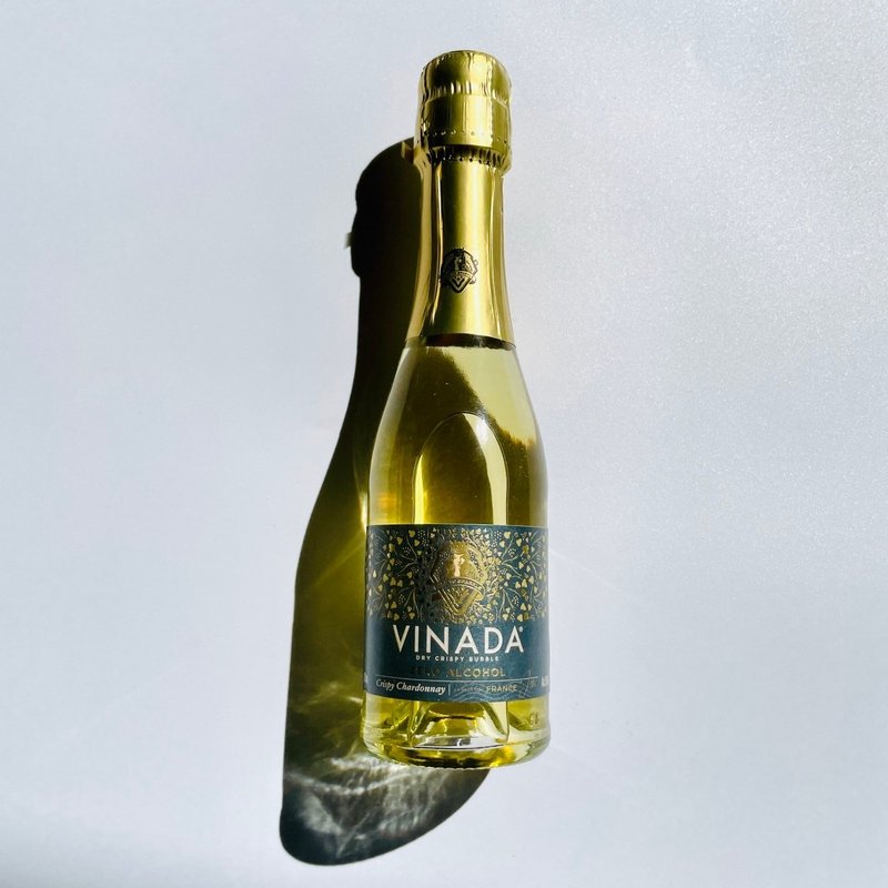 VINADA Vina Da Chardonne non-alcoholic sparkling wine white grape pure bubble VEGAN 200ML - Other - Glass Gold