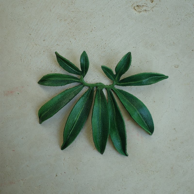 鵝掌蔓綠絨 Philodendron goeldii - 擺飾/家飾品 - 真皮 綠色