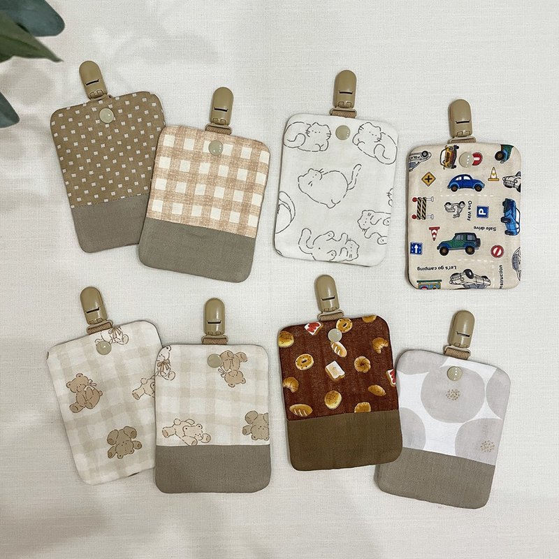 [Ready stock] Detachable handkerchief holder, short version, kindergarten, handmade - ผ้ากันเปื้อน - ผ้าฝ้าย/ผ้าลินิน สีกากี