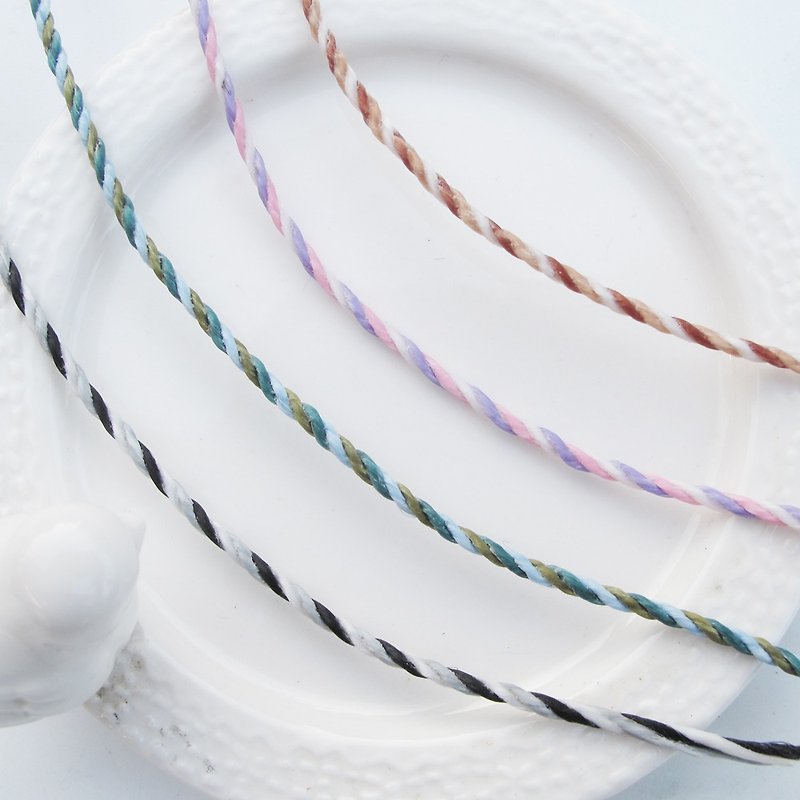 【Hand-woven Wax rope】Colorful | Lucky bracelet with Wax rope of your choice of lucky colors | Big girl - Bracelets - Polyester Pink