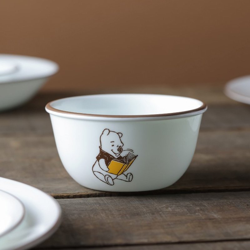 [Corning Tableware] Winnie the Pooh replica series 325ml Chinese rice bowl - จานและถาด - แก้ว 