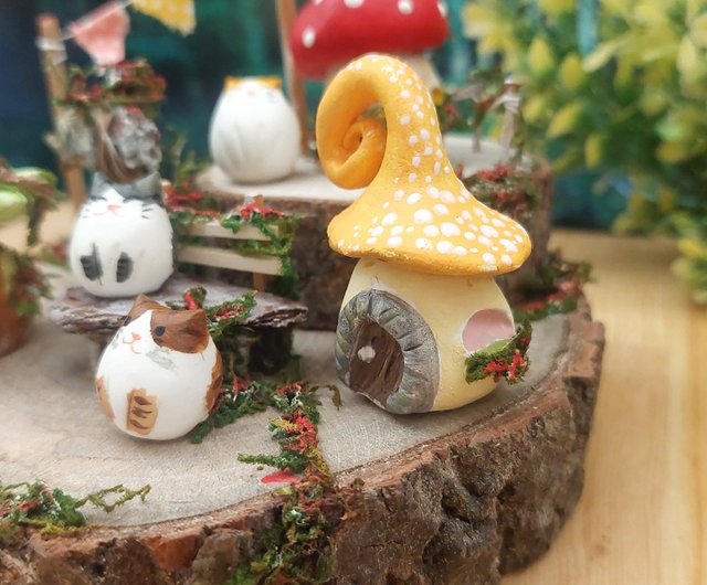 ねこのきのこハウス グループF - ショップ catscomtw 置物 - Pinkoi