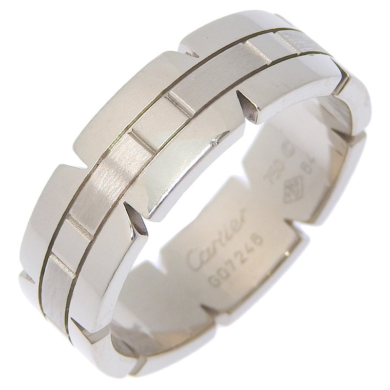【日本直送】カルティエ CARTIER タンクフランセーズ 23.5号 リング・指輪 K18WG 約12.7g メンズ【中古】 - 戒指 - 貴金屬 銀色