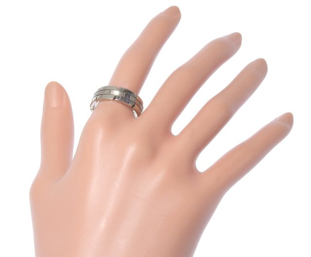 カルティエ リング タンク ピンクトルマリン K18WG Cartier カルティエ タンク リング ピンクトルマリン K18WG #50