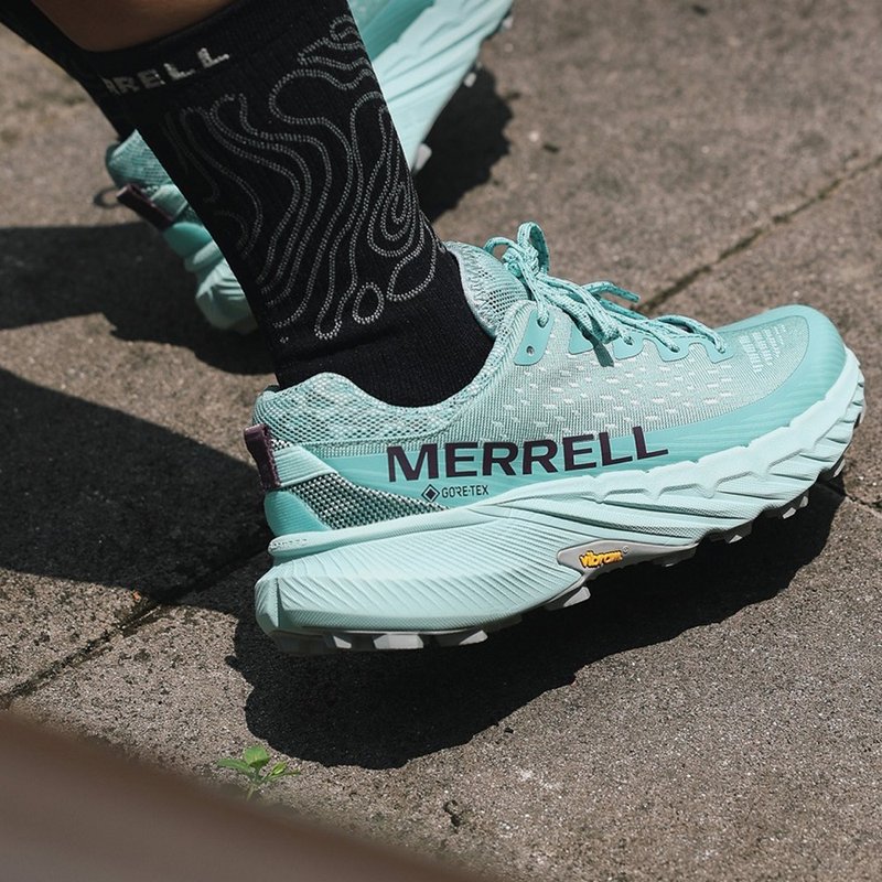 MERRELL AGILITY PEAK 5輕量戶外越野慢跑運動鞋 女鞋-冰川藍綠 - 女運動鞋/球鞋 - 其他材質 