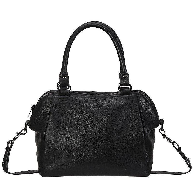 FORCE OF BEING Portable/Side Backpack_Black/Black - Handbags & Totes - Genuine Leather Black