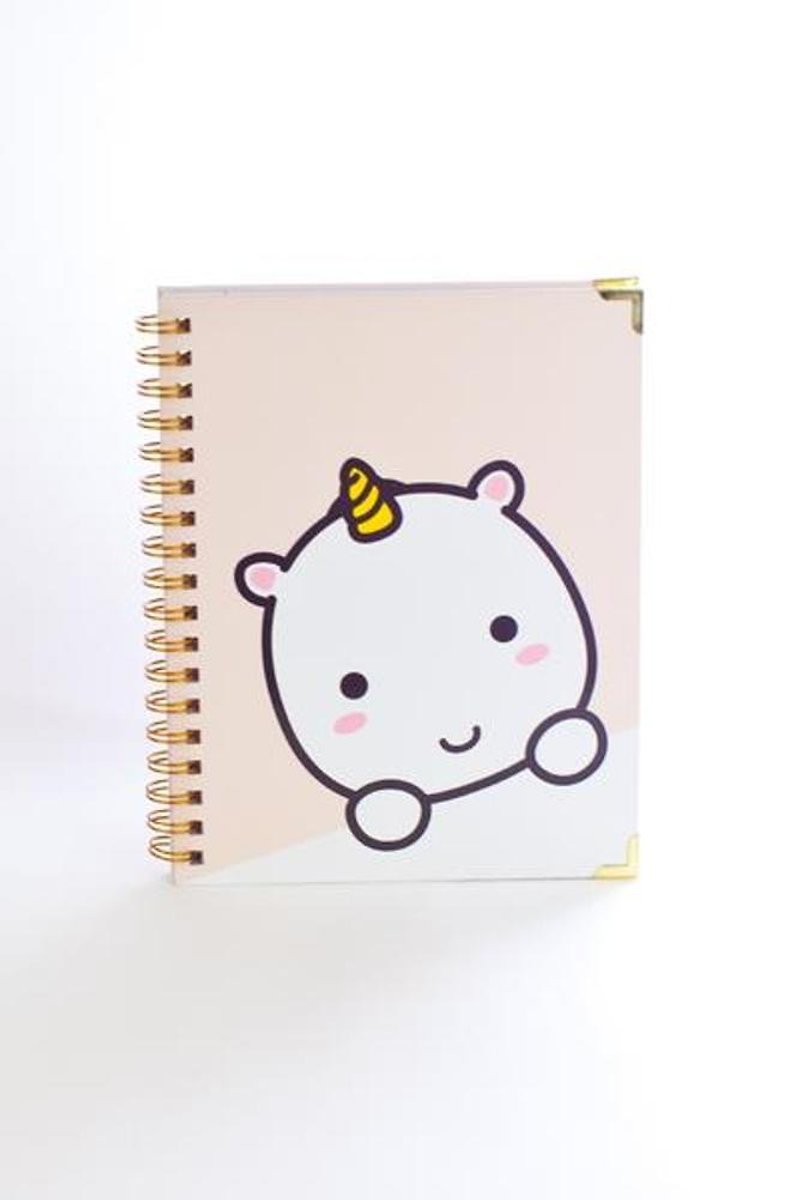 Elodie Unicorn Spiral Notebook - Notebooks & Journals - Paper Pink