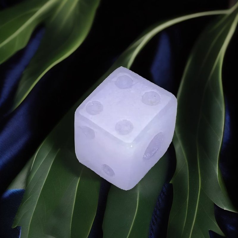 Violet Jade Dice Ornaments | Natural Burmese Jade A Grade | Gifts - Charms - Jade Purple