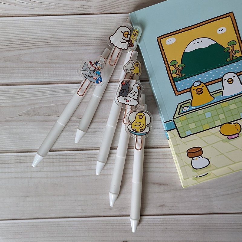 Flexible chicken and duck cute Acrylic patch pen - Ballpoint & Gel Pens - Other Materials 