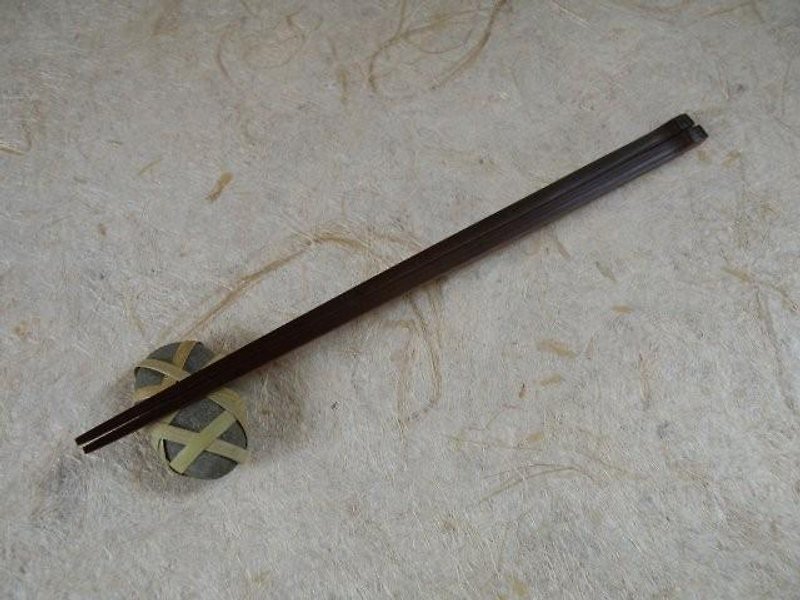 煤竹　角箸　２５センチ - 箸・箸置き - 竹製 