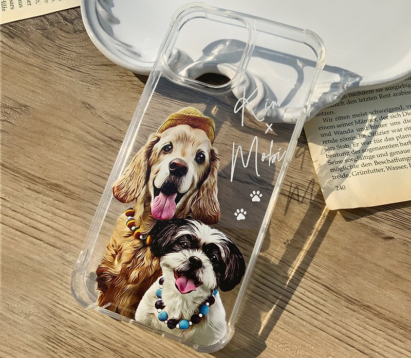 |Customized|Pet transparent case|Iphone case|Half size|More than one pet - เคส/ซองมือถือ - พลาสติก 