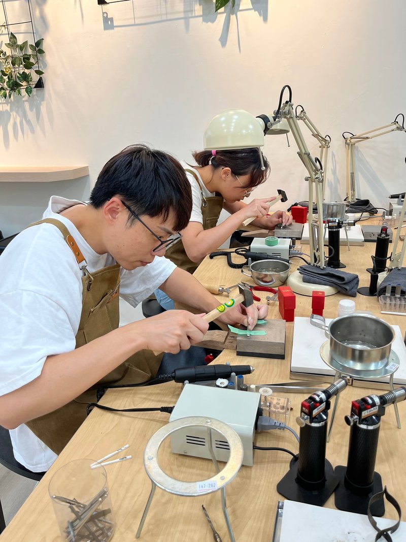 (台中店)金工手作/情侶對戒/文化幣/DIY戒指/手環/項鍊 - 金工/飾品 - 純銀 