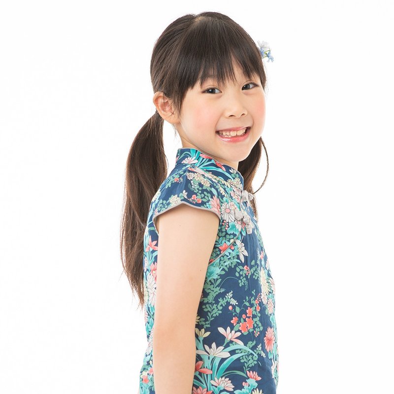 兒童旗袍 古風 四季款 蘭草如絲 - 旗袍/改良式旗袍 - 棉．麻 多色